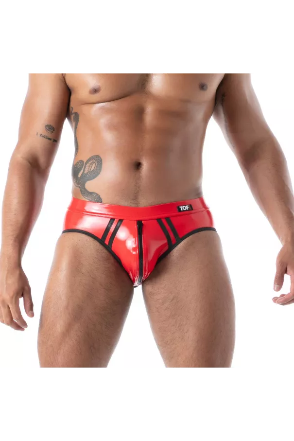 Bottomless Brief Latex Second Skin Red