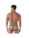 Bottomless Briefs Latex Khaki Back