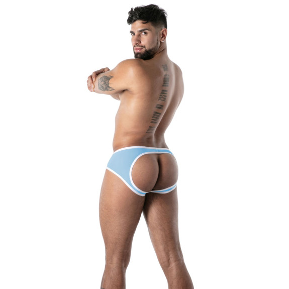 Mon Amour Microfiber Bottomless Brief Blue