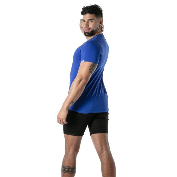 Colorful V T-shirt Blue
