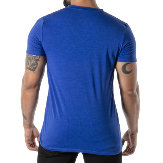 Colored V-Neck T-Shirt in Blue - Men’s Casual & French Style | TOF Paris
