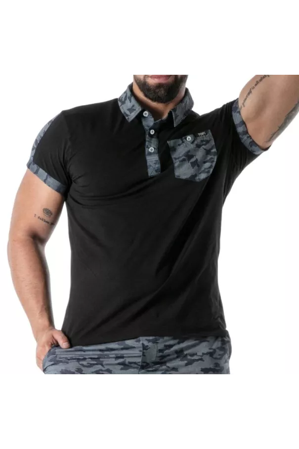 Camo Polo Black