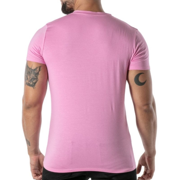 Pink V-Neck T-Shirt - Men's Casual & Fashion T-Shirts | TOF Paris