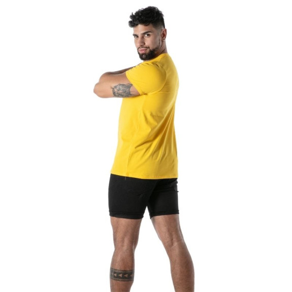 Yellow V-Neck Colorful T-Shirt - Men's Casual Streetwear | TOF Paris