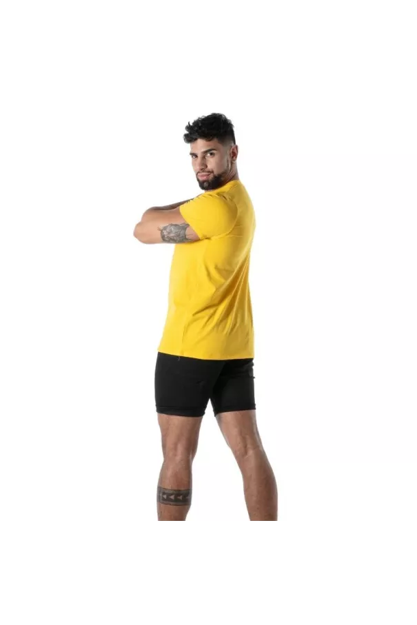 Yellow V-Neck Colorful T-Shirt - Men's Casual Streetwear | TOF Paris