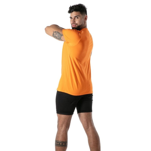Orange V-Neck Colorful T-Shirt - Men's Casual Fashion | TOF Paris