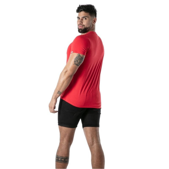 Red V-Neck Colored T-Shirt - Men's Casualwear & Style | TOF Paris