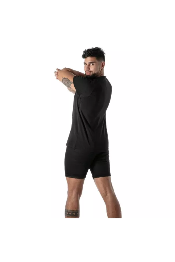 Colorful V-Neck T-Shirt in Black - Men's Casual & Streetwear | TOF Paris