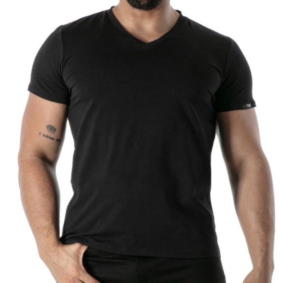 Colorful V T-shirt Black