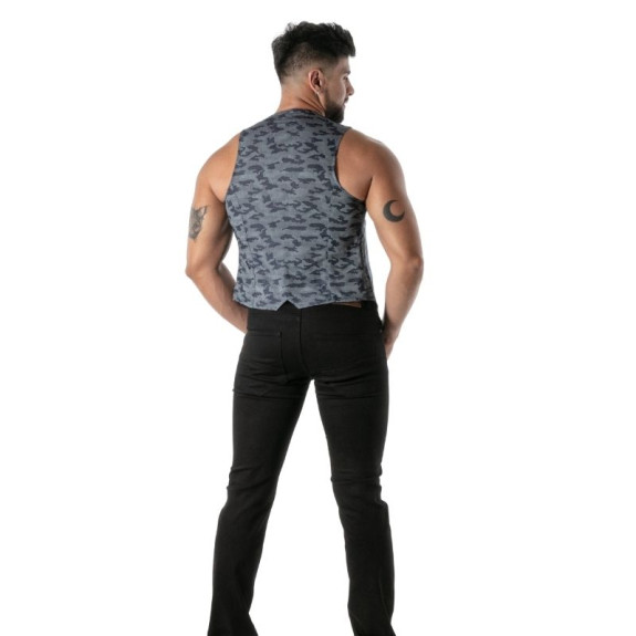 Blue Camo Chain Jacket - Men's Streetwear & Casual Jackets | TOF Paris