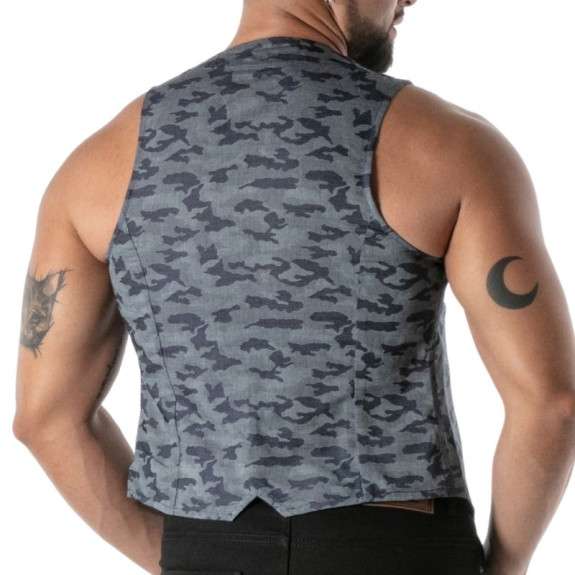 Blue Camo Chain Jacket - Men's Streetwear & Casual Jackets | TOF Paris