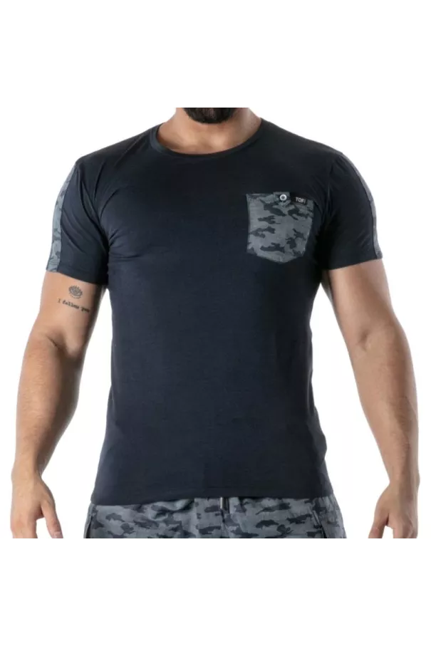 Navy Blue Polo T-Shirt - Men's Casual & French Craftsmanship | TOF Paris