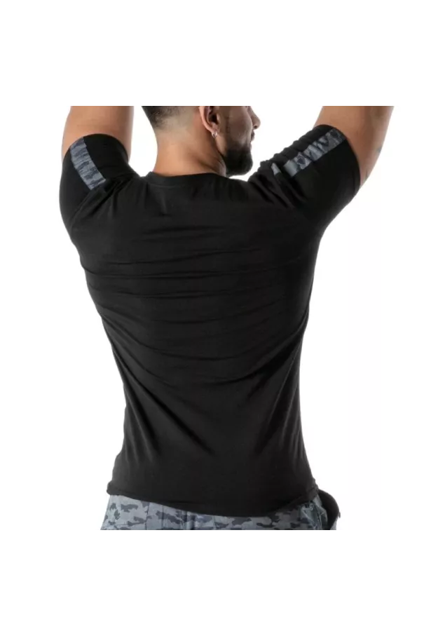 Black Camo T-Shirt - Men's Casual Fashion & Streetwear | TOF Paris