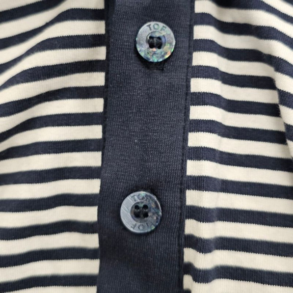 Black striped polo - Men's casual luxury polo shirt | TOF Paris