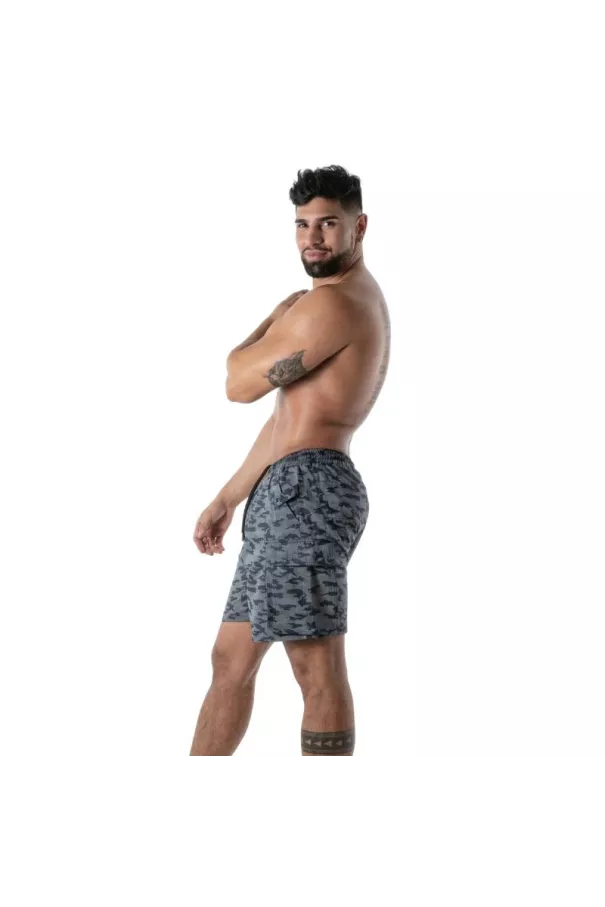 Long Short Cargo Camo - Men's Streetwear Shorts | TOF Paris
