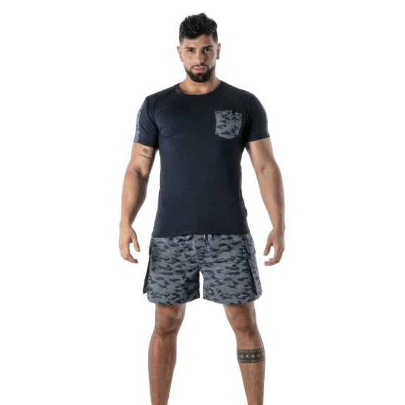 Long Short Cargo Camo - Men's Streetwear Shorts | TOF Paris