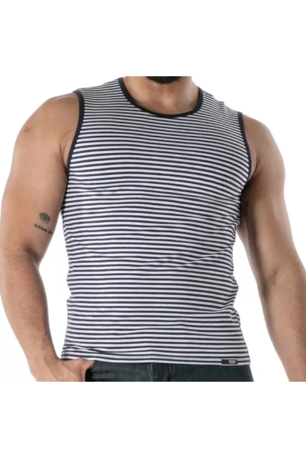 Sailor Stripe Tank Top Navy Blue