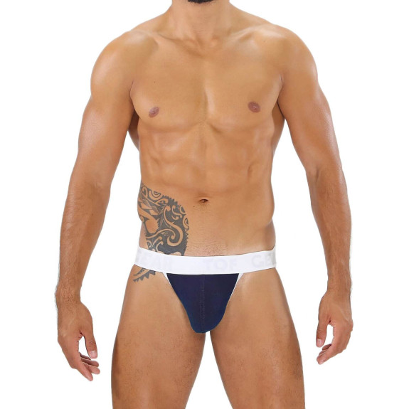 Alpha Jockstrap Navy/Blanc