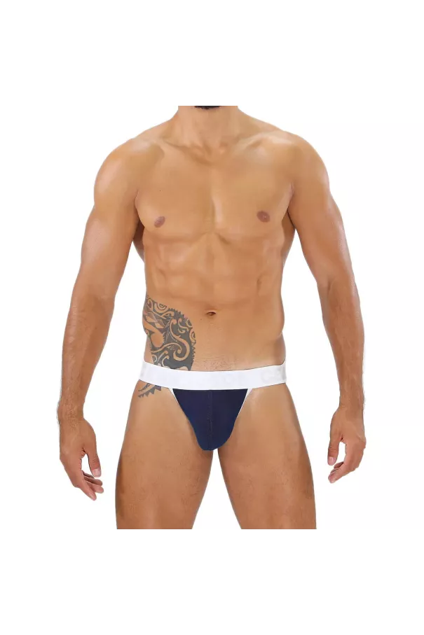 Alpha Jockstrap Navy/Blanc
