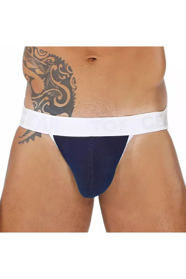 Alpha Jockstrap Navy/Blanc