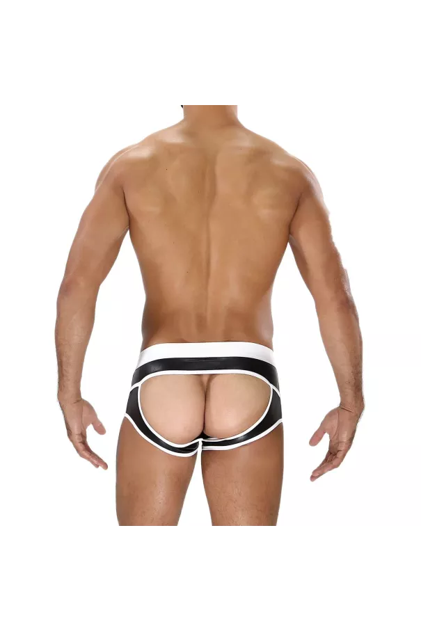 FETISH BOTTOMLESS BOXERS BLACK/WHITE