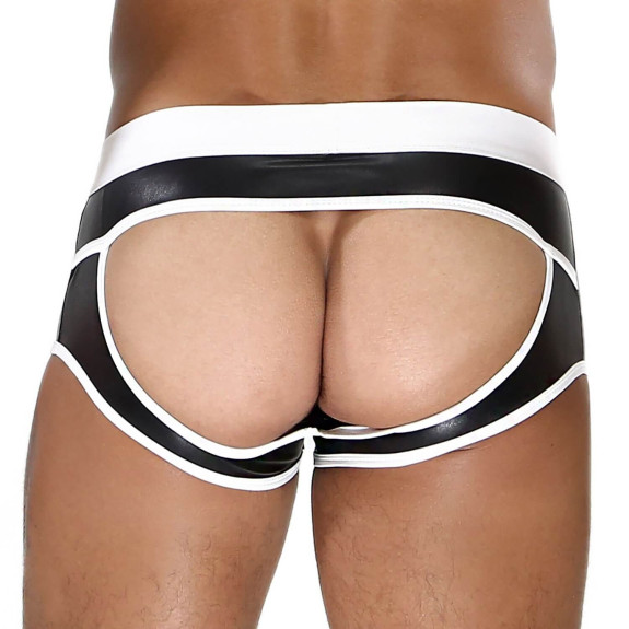 Fetish Bottomless Boxers Black/White