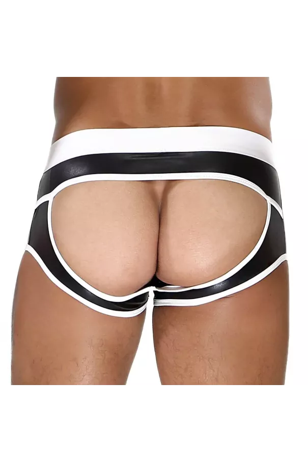 FETISH BOTTOMLESS BOXERS BLACK/WHITE