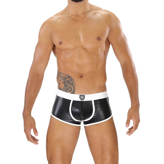 FETISH BOTTOMLESS BOXERS BLACK/WHITE