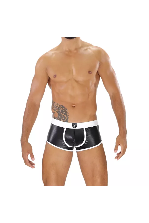 FETISH BOTTOMLESS BOXERS BLACK/WHITE