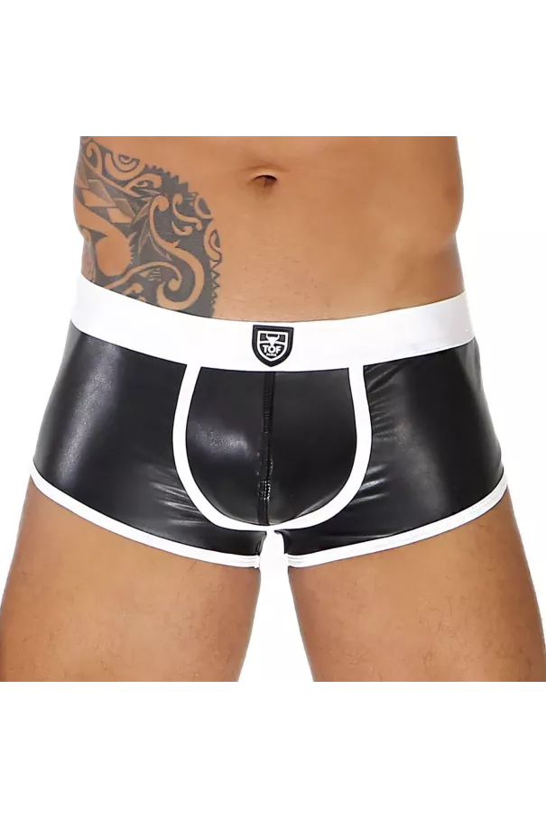 FETISH BOTTOMLESS BOXERS BLACK/WHITE