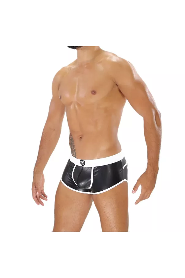 FETISH BOTTOMLESS BOXERS BLACK/WHITE