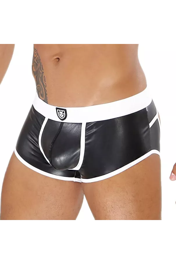 FETISH BOTTOMLESS BOXERS BLACK/WHITE