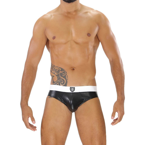 Fetish Brief Black and White