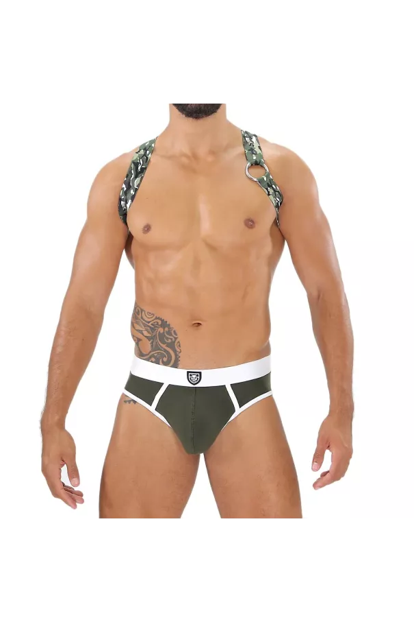 Party Boy Elastic Harness Khaki Camo