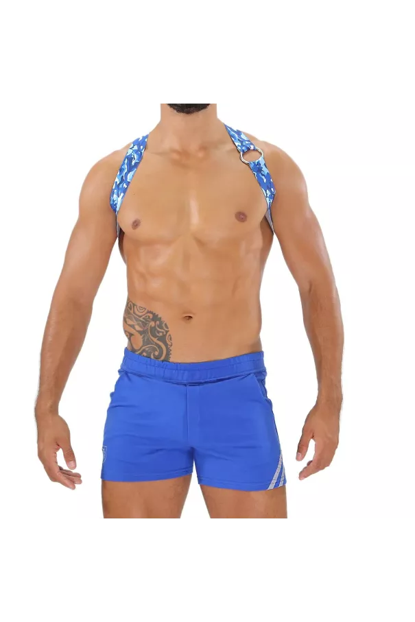 Party Boy Elastic Harness Blue Camo
