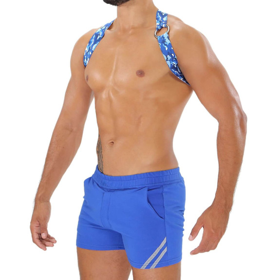 Party Boy Elastic Harness Blue Camo