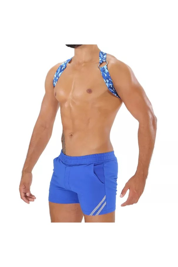 Party Boy Elastic Harness Blue Camo