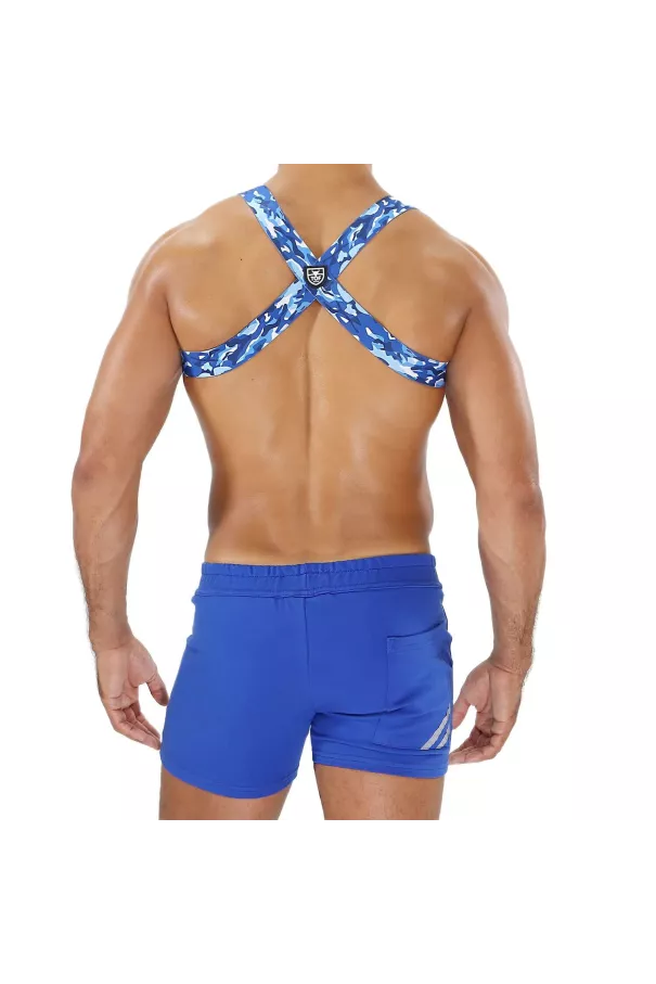 Party Boy Elastic Harness Blue Camo
