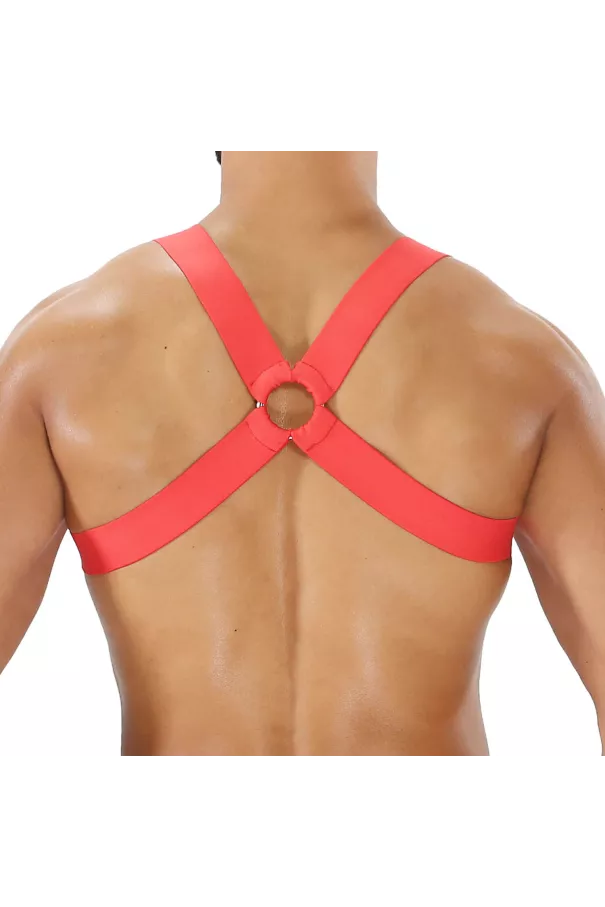 Fetish Elastic harness Red