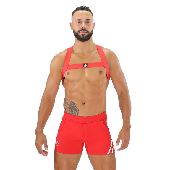 Fetish Elastic harness Red