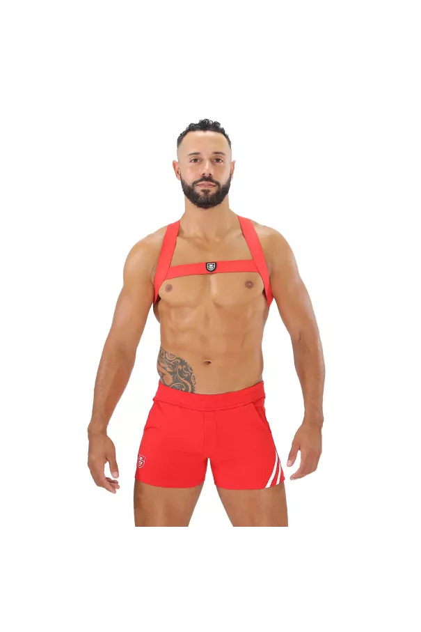 Fetish Elastic harness Red