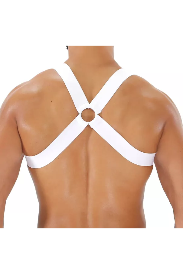 harness white from the back