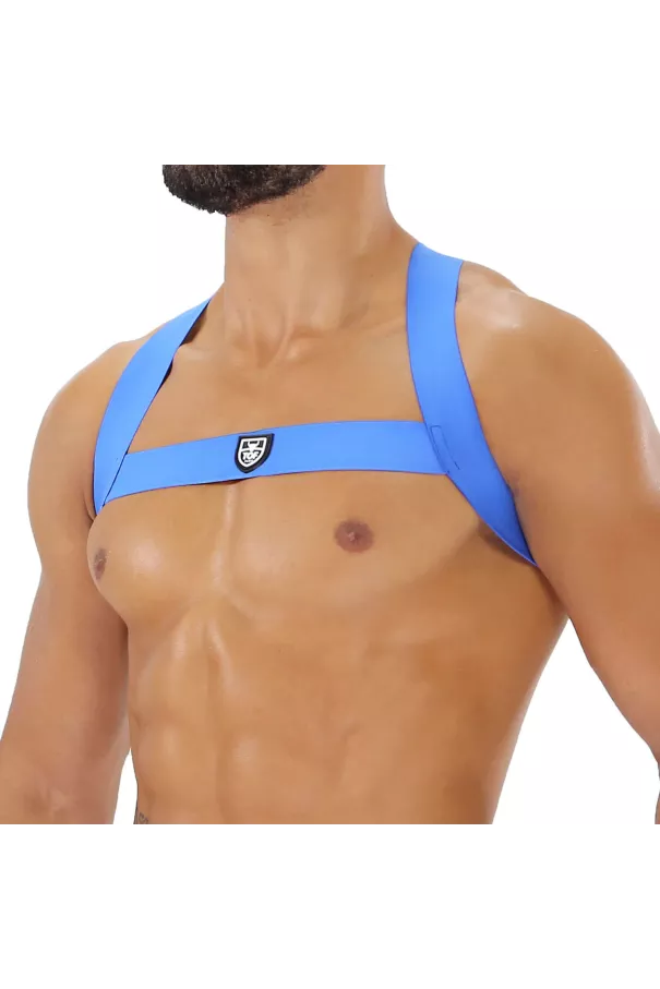 Fetish Elastic Harness Blue