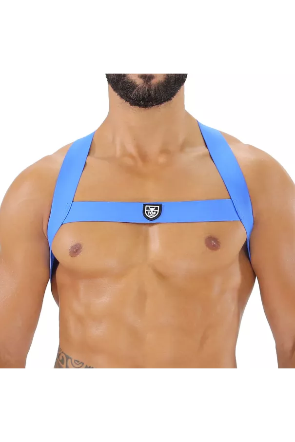 Fetish Elastic Harness Blue
