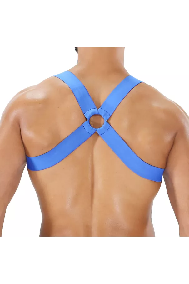 Fetish Elastic Harness Blue