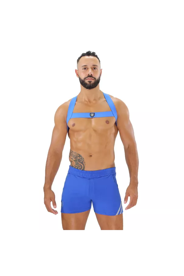 Fetish Elastic Harness Blue