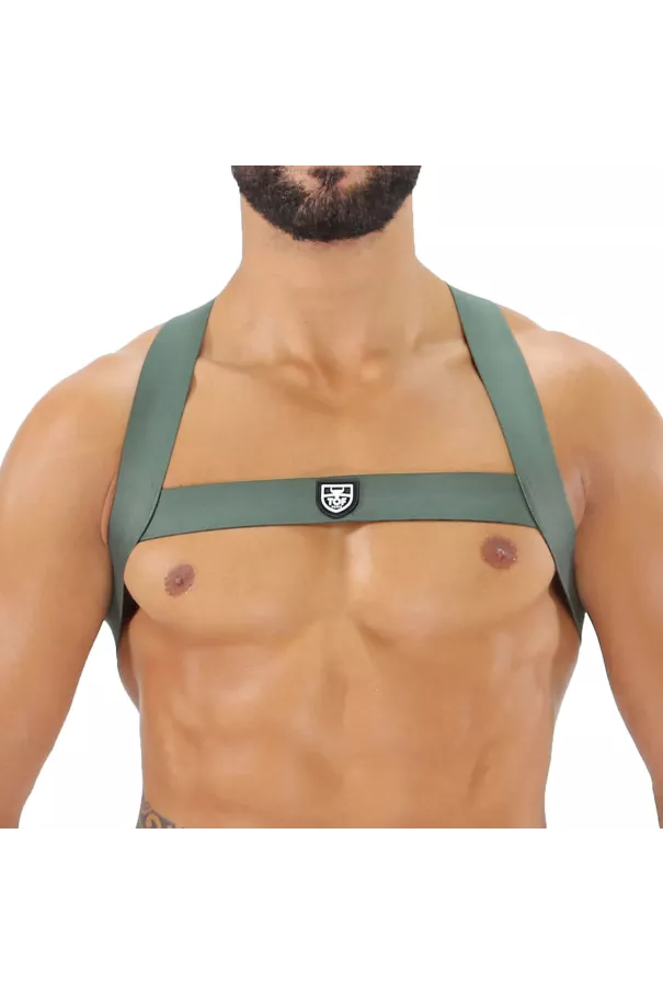 Fetish Elastic Harness Khaki