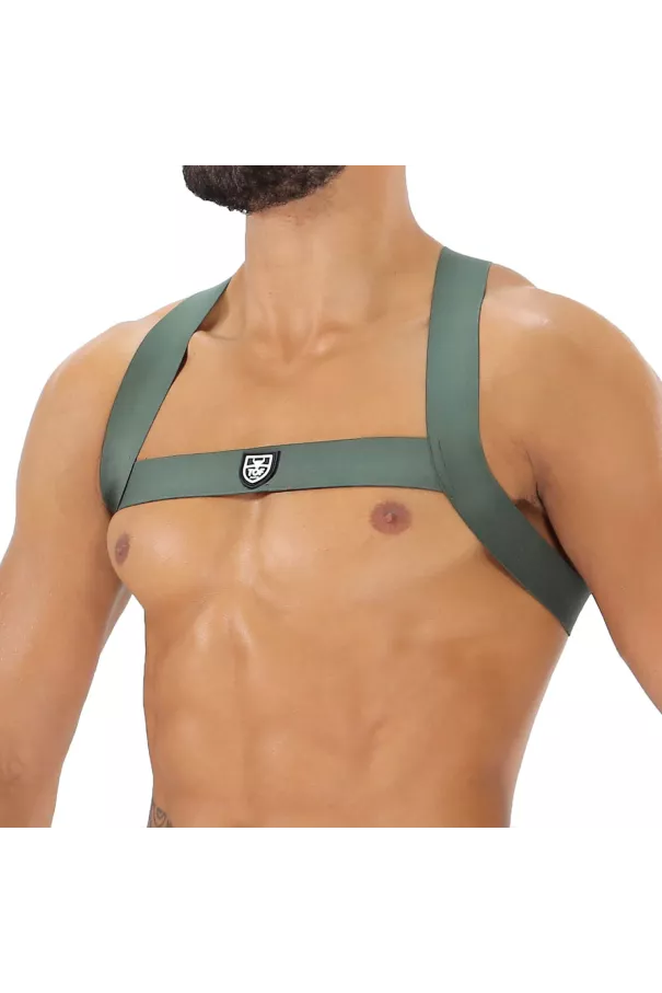 Fetish Elastic Harness Khaki