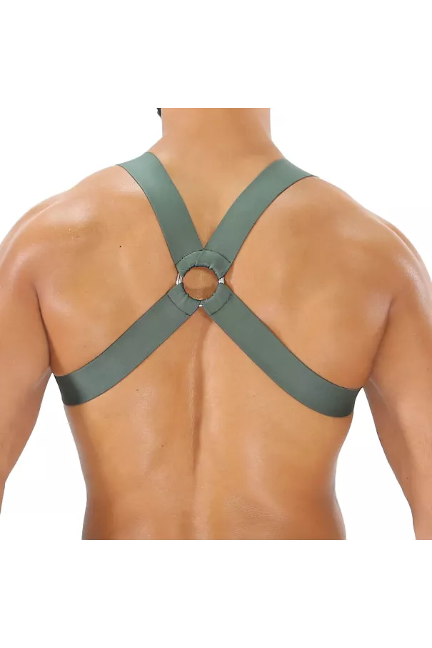 Fetish Elastic Harness Khaki