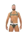 Fetish Elastic Harness Khaki